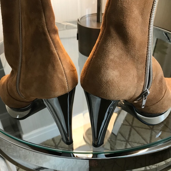 Size 4.5 Bootie Suede 5” Heel - Picture 1 of 8